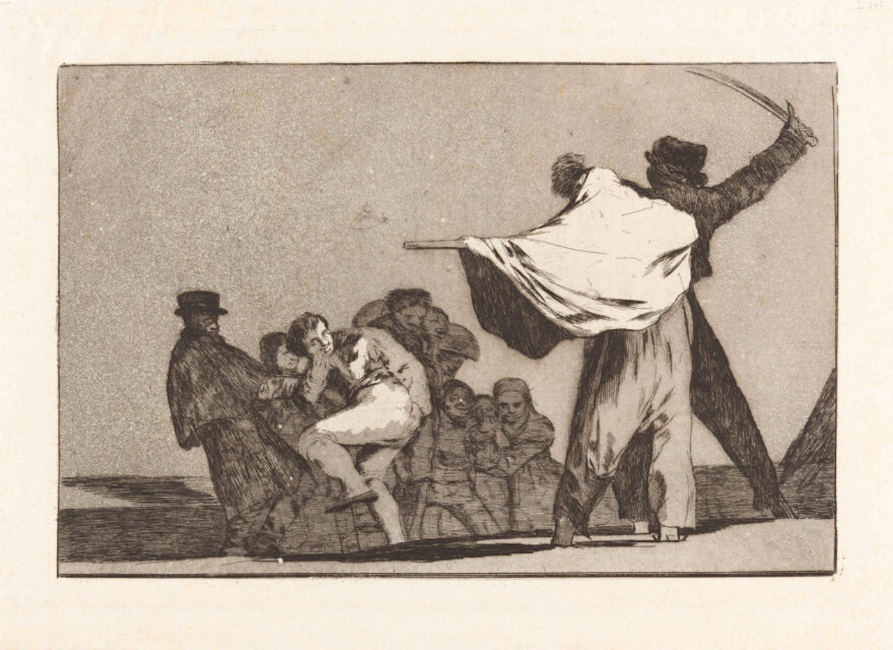 Dos a Uno, Meten la Paja en el Culo. (Que Guerrero!). by Francisco José de Goya
