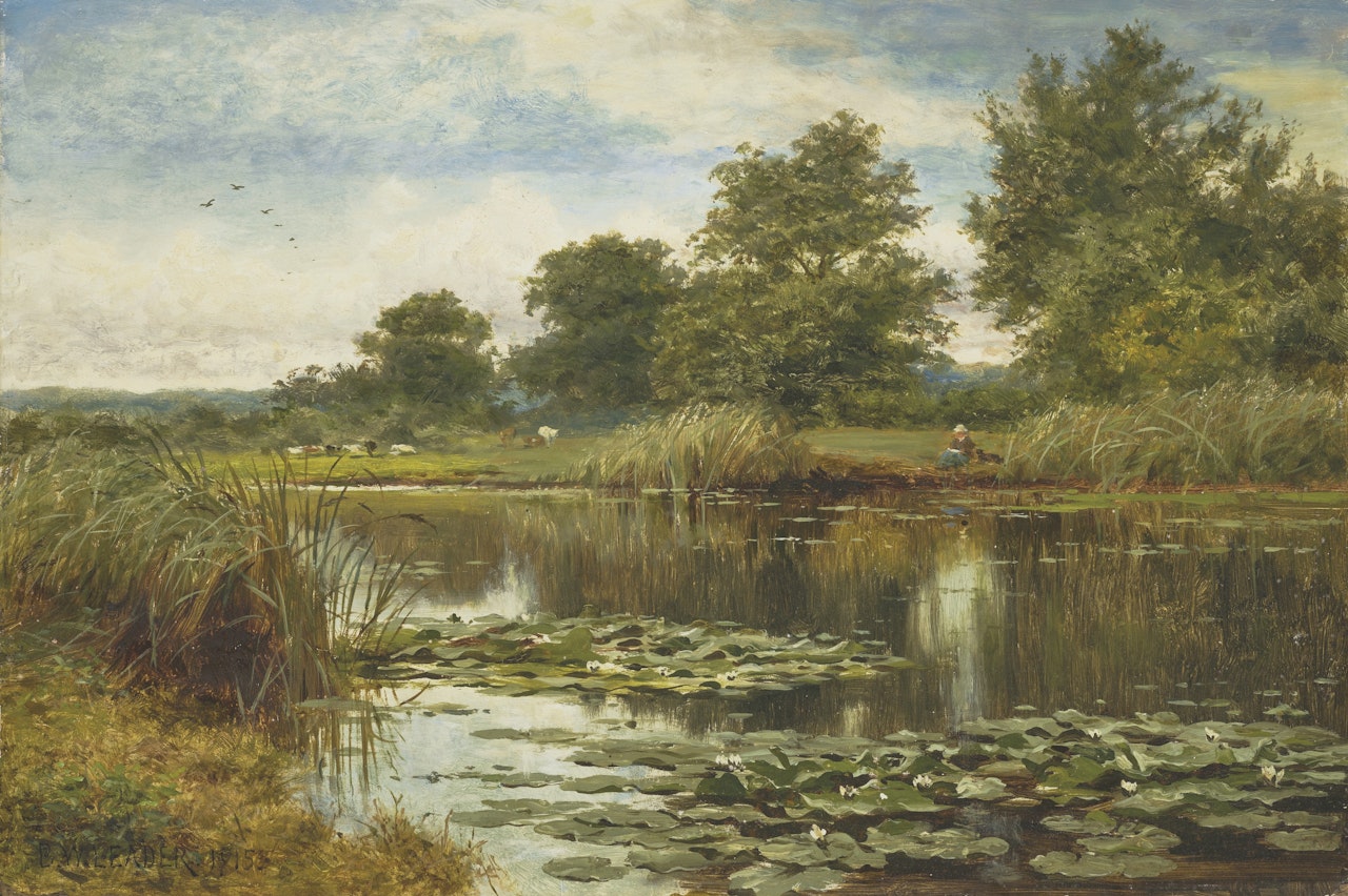 Water Lillies by Benjamin Williams Leader