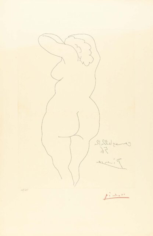 Femme nue de dos. by Pablo Picasso