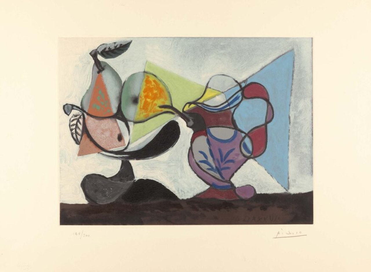 Nature morte aux fruits. by Pablo Picasso