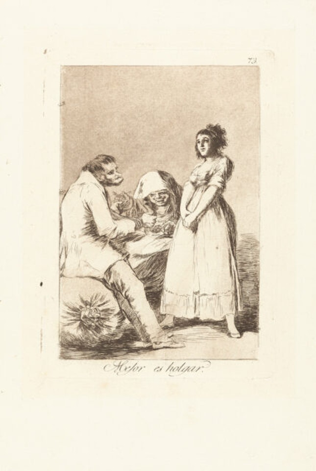 “Mejor es holgar.” by Francisco José de Goya