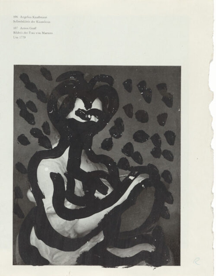 Recto - verso x portrait overpaintings by A.R. Penck