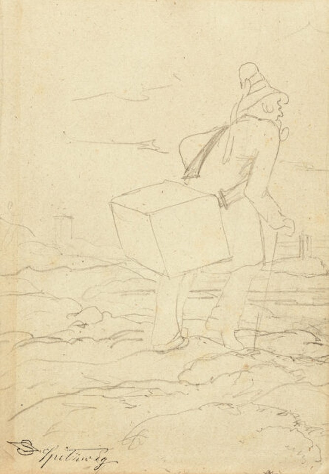 Man with a knapsack by Carl Spitzweg