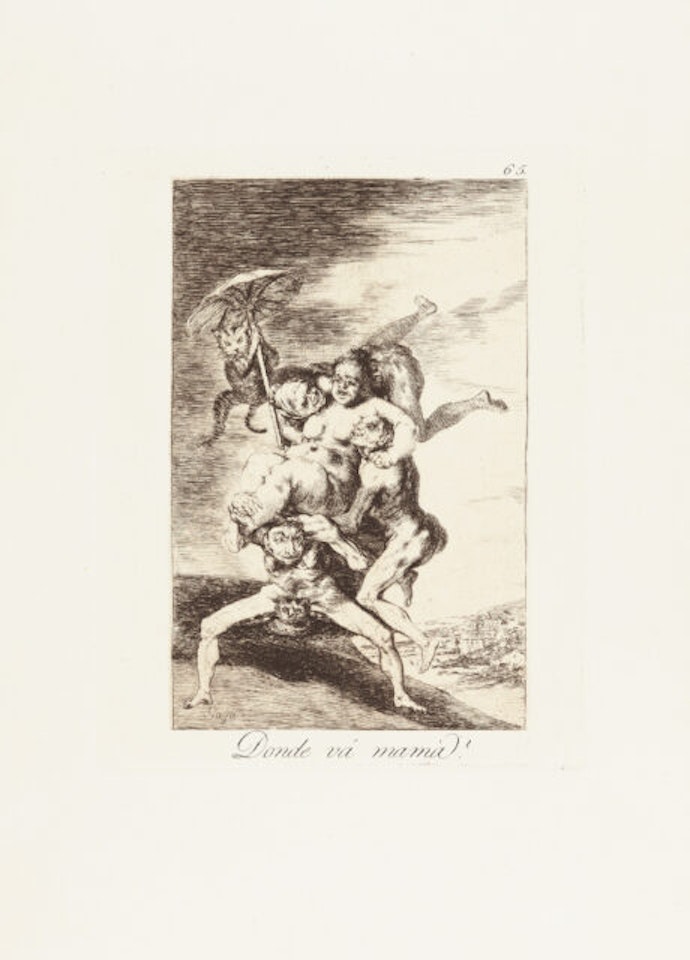 3 sheets x Los Caprichos by Francisco José de Goya