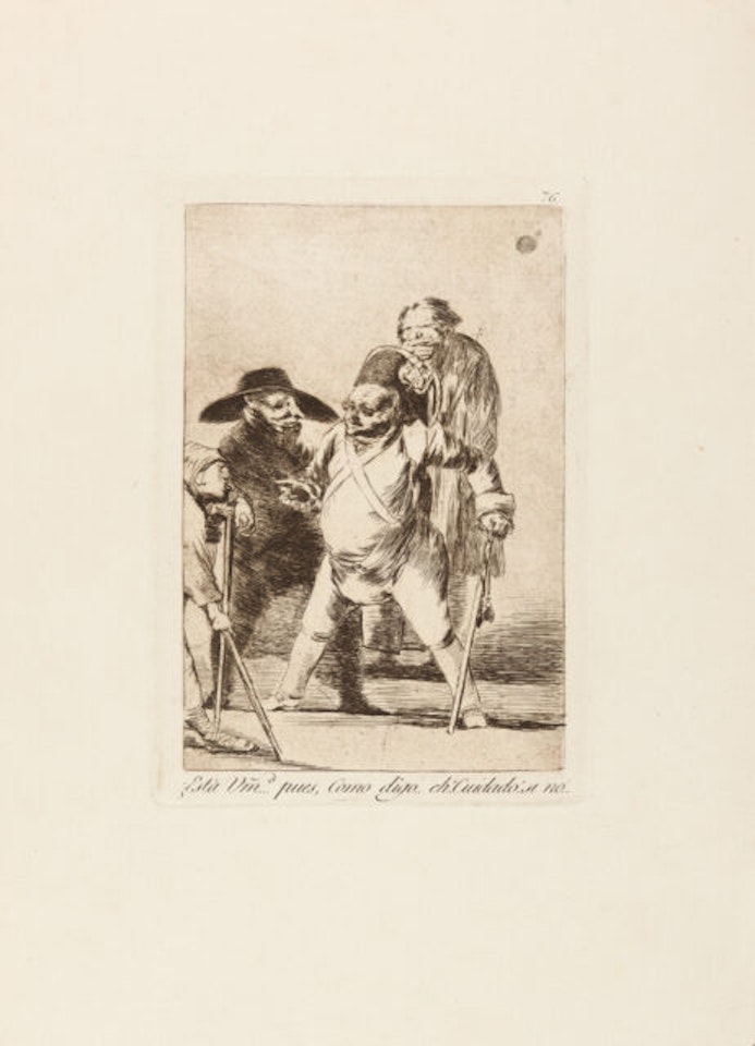 ¿Está Umd. pues, como digo .. eh! Cuidado! Si no… by Francisco José de Goya