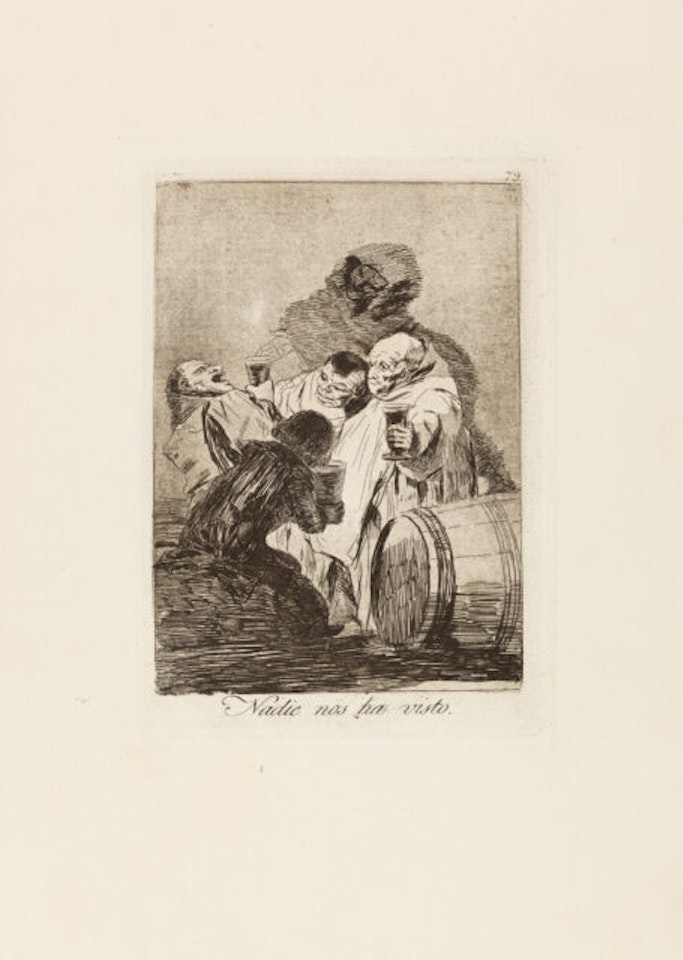 Nadie nos ha visto. by Francisco José de Goya