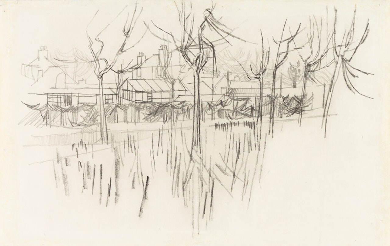 Houses near Eccleshill, Bradford by David Hockney