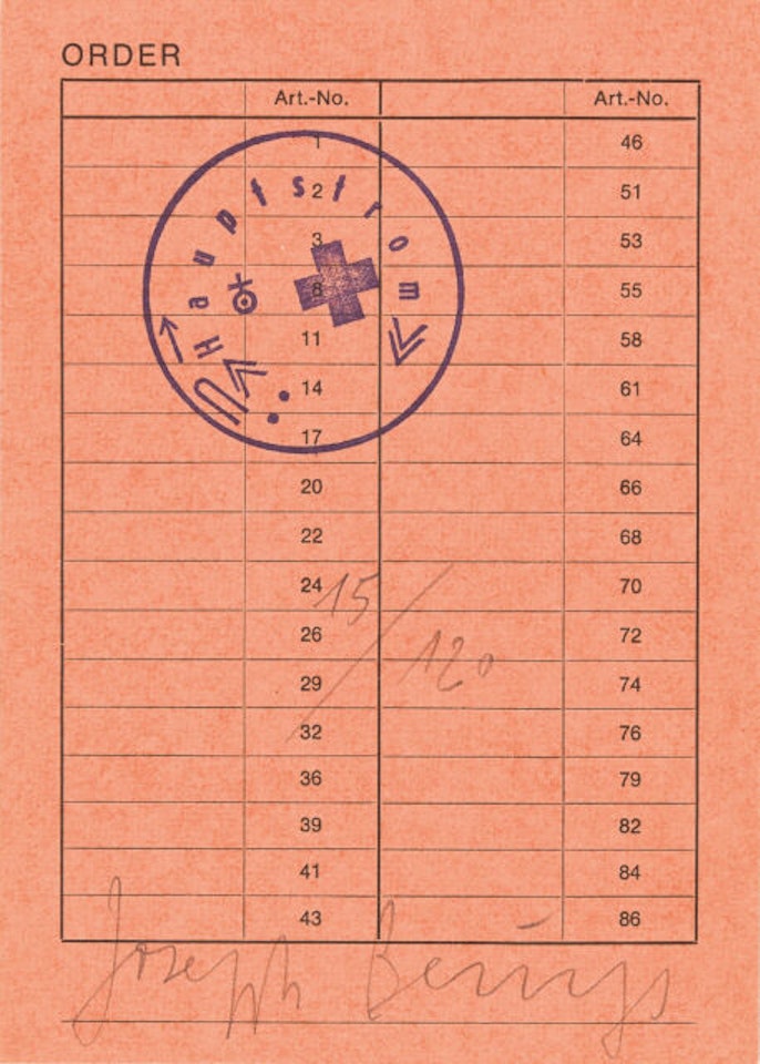 Order. by Joseph Beuys