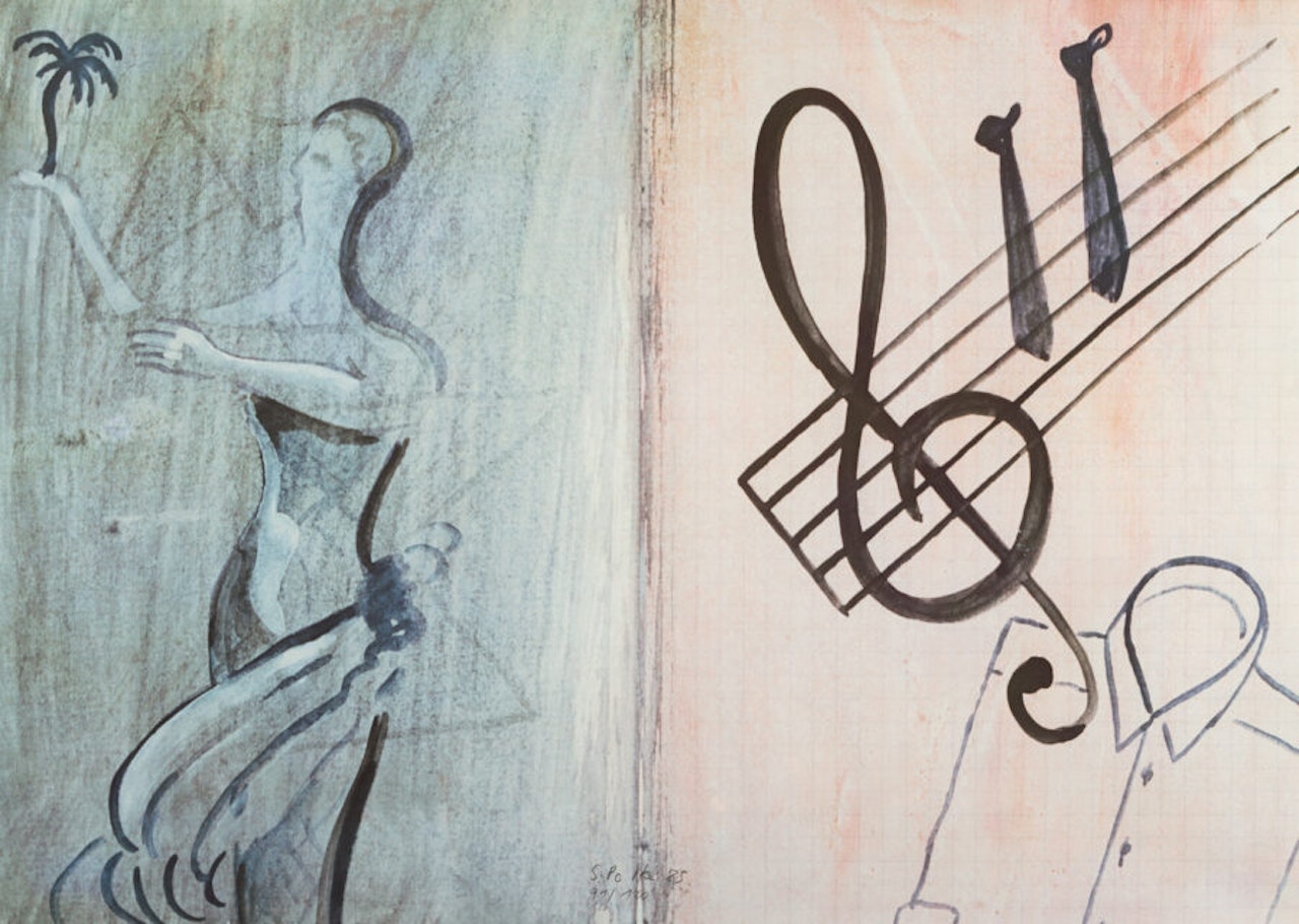 Without title (clef). by Sigmar Polke