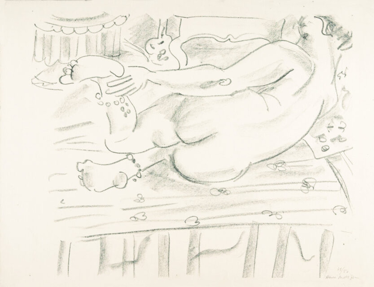 Now couché de dos. by Henri Matisse