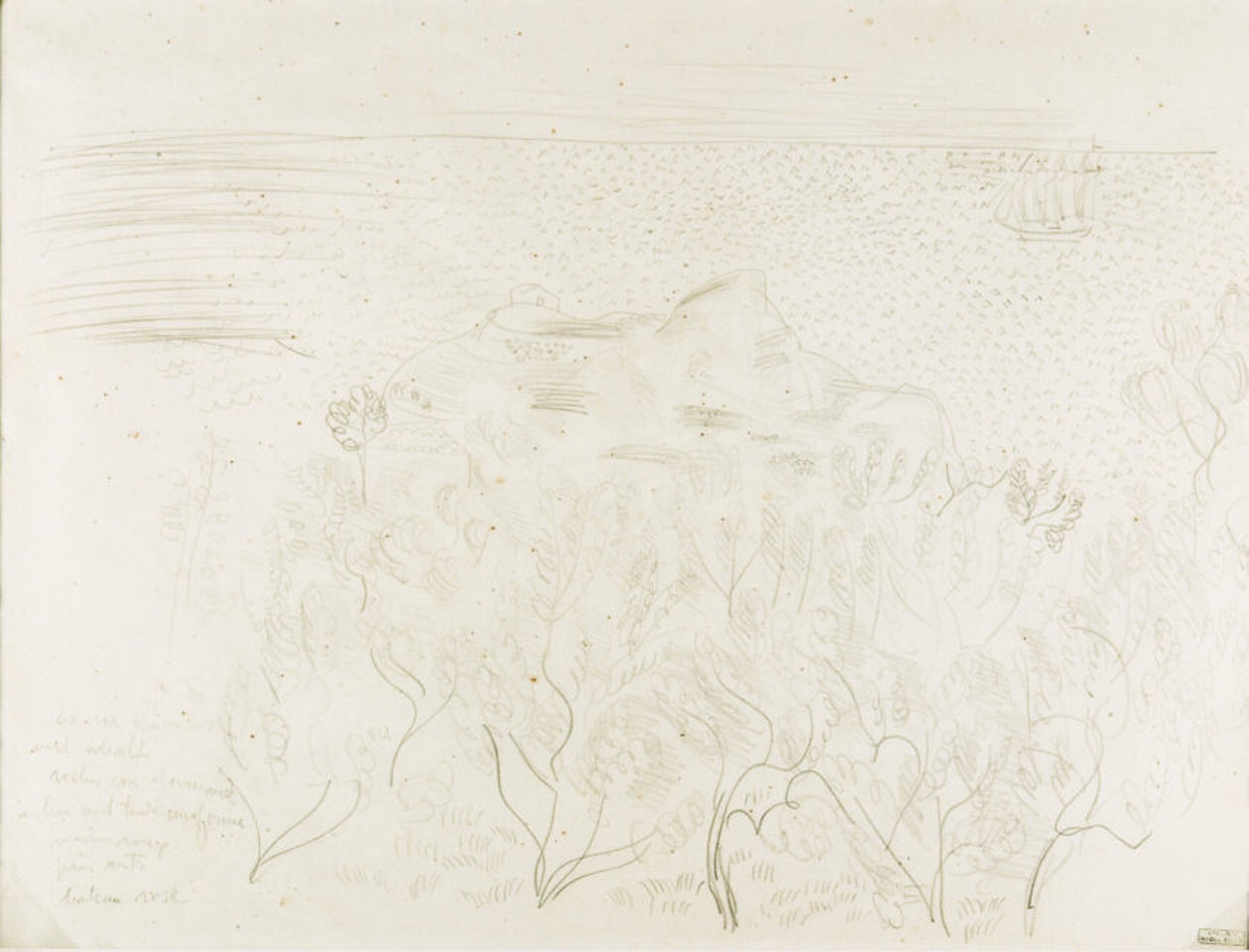 Mediterranean paysage. by Raoul Dufy