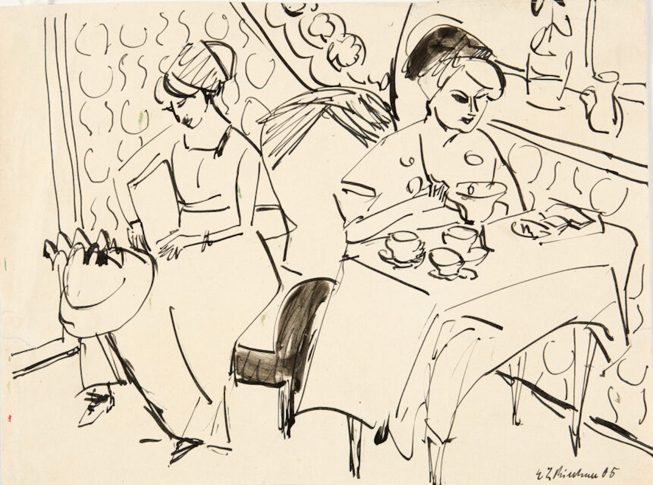 milliners by Ernst Ludwig Kirchner