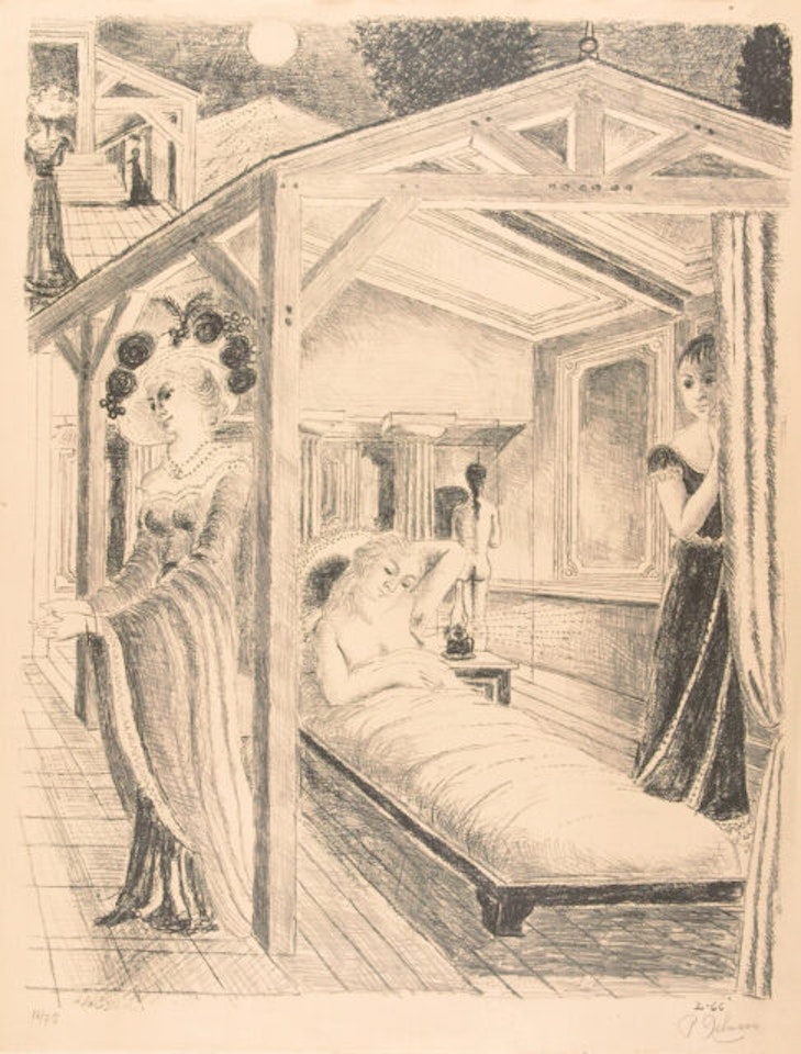 La mer est proche. by Paul Delvaux