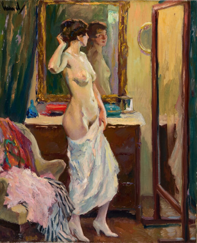 “In front of the mirror”. by Edward Cucuel