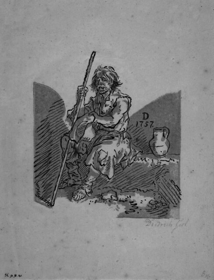 The blind beggar. by Christian Wilhelm Ernst Dietrich
