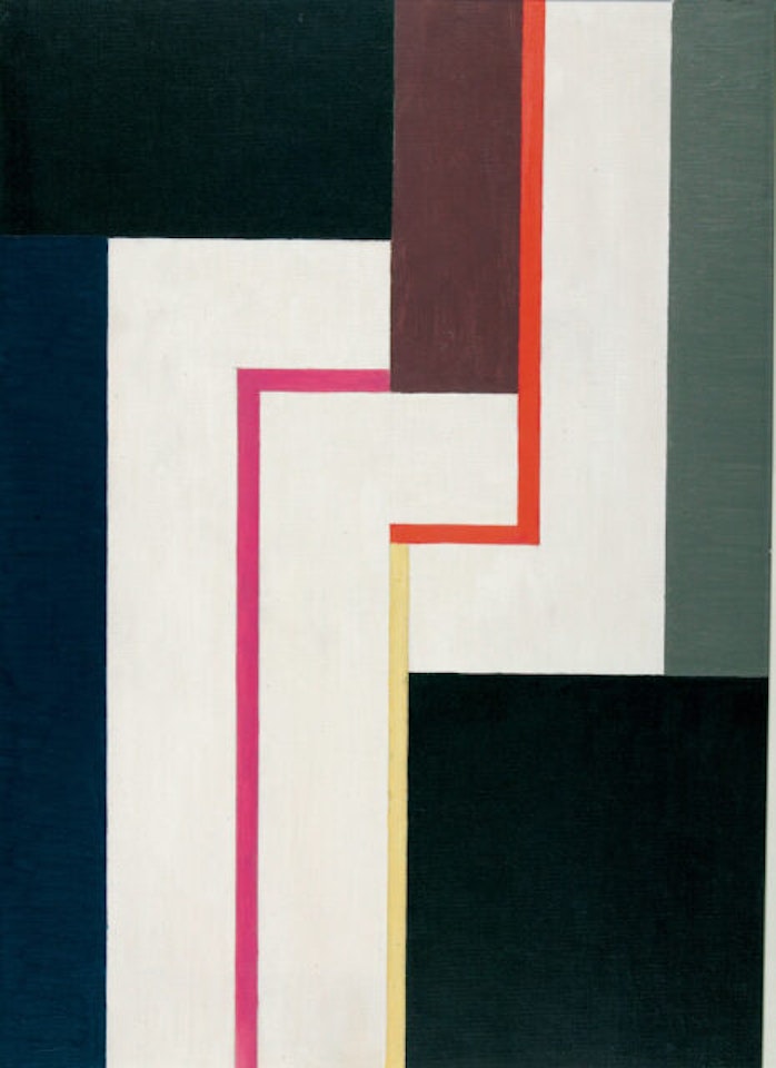 Draft for the painting “Three White Hooks”. by Walter Dexel