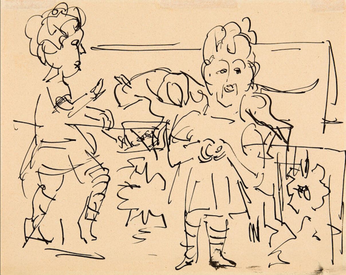 Children playing by Ernst Ludwig Kirchner
