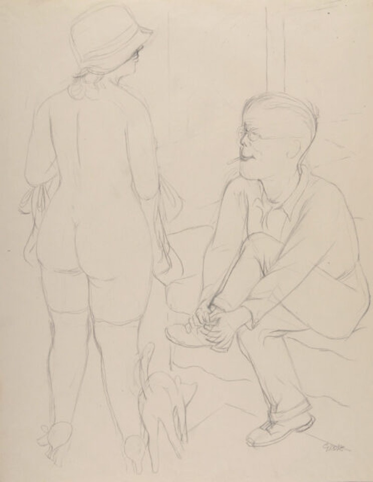 The couple (Lotte and Otto Schmalhausen). by George Grosz
