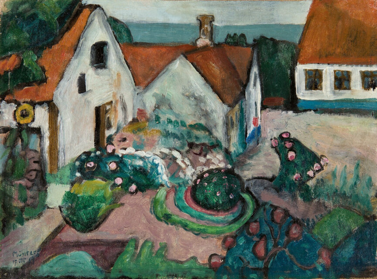 “Village square in Sandvig on Bornholm”. by Gabriele Münter