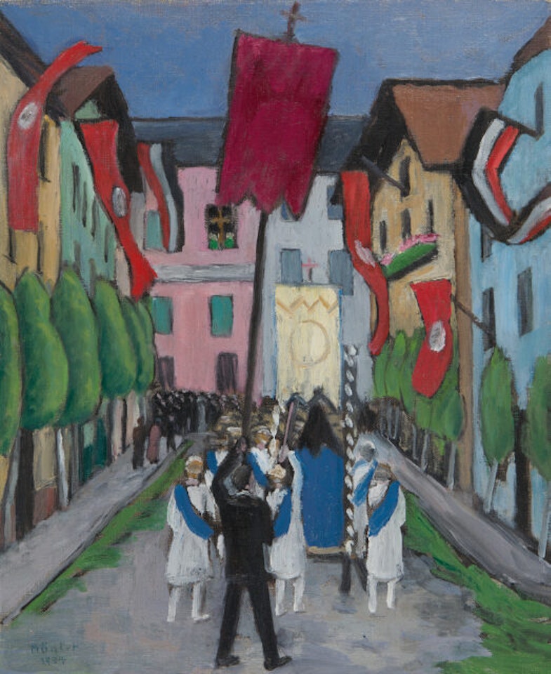 Procession in Murnau. by Gabriele Münter