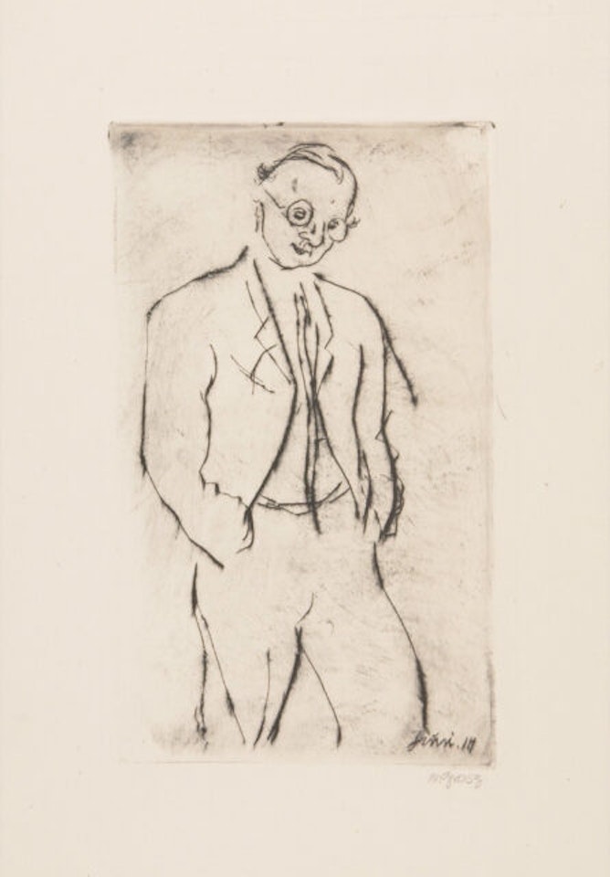 Self-portrait (three-quarter figure). by George Grosz