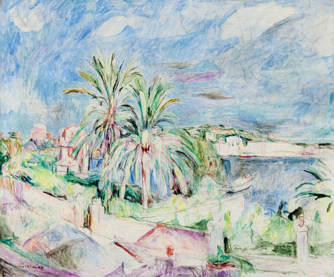 View of Porto Ischia. by Hans Purrmann