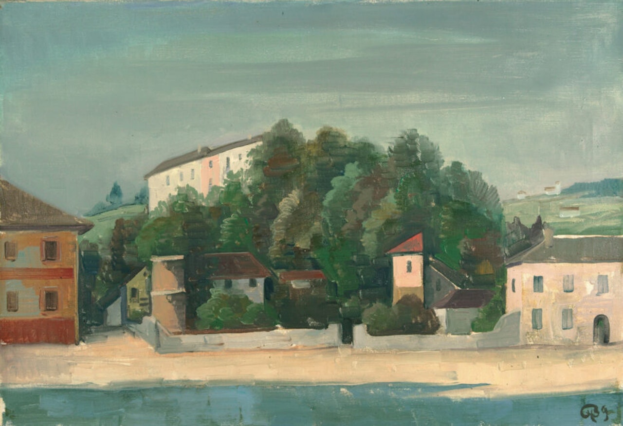 Lake Constance landscape. by Karl Hofer