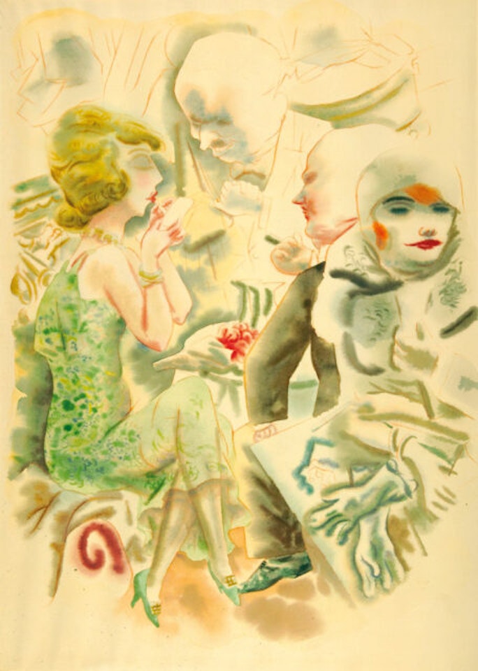In the cafe. by George Grosz