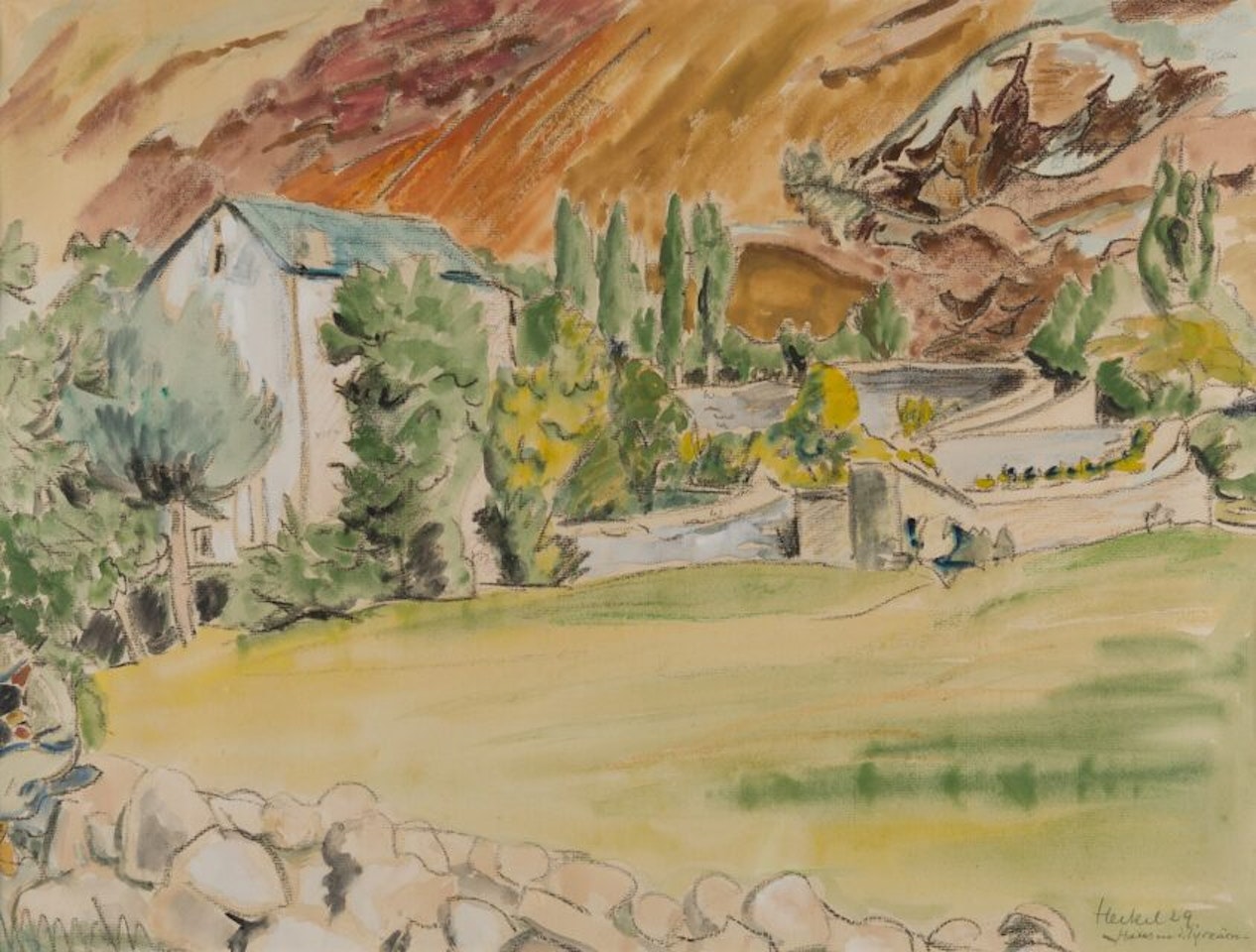“House in the Pyrenees”. by Erich Heckel