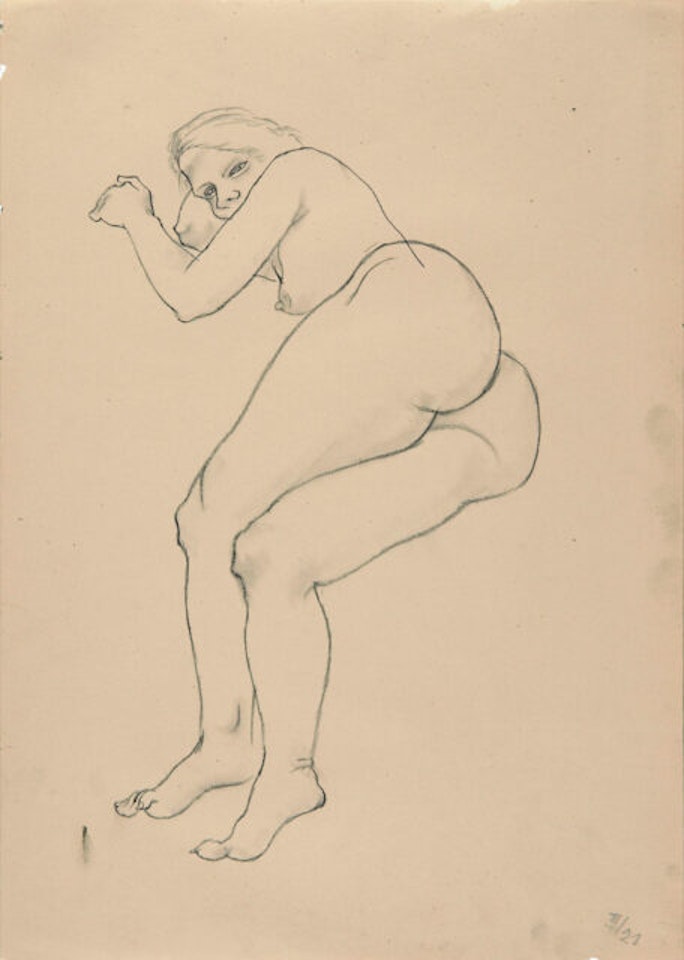 Reclining nude. by George Grosz