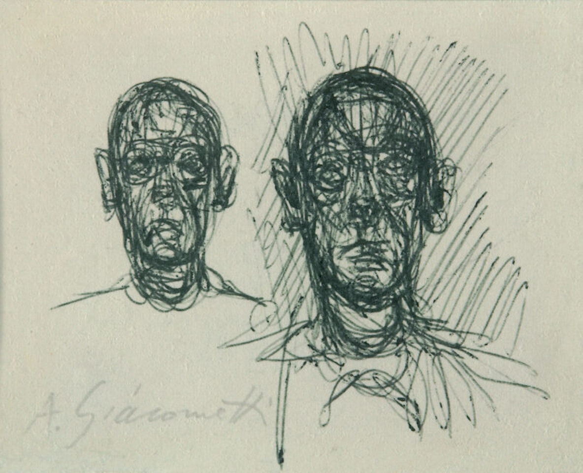 Deux Têtes. by Alberto Giacometti