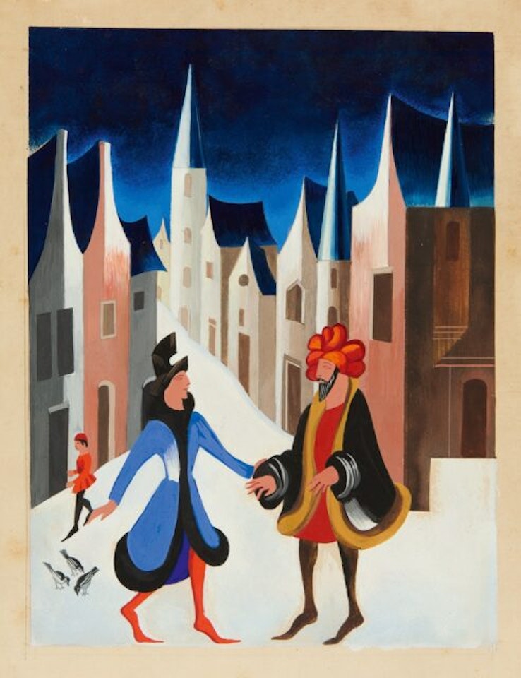 Encounter on a street by Alexandra Exter