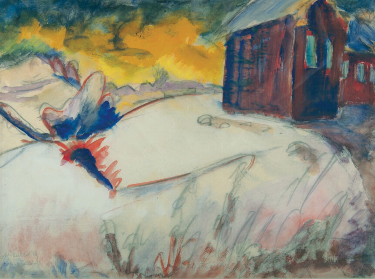 “Snowscape”. by Erich Heckel