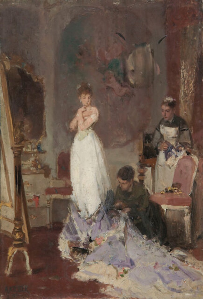 At the bridal toilet. by Alexander Koester