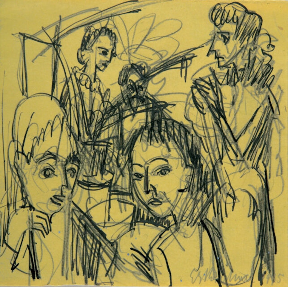 Table company. by Ernst Ludwig Kirchner