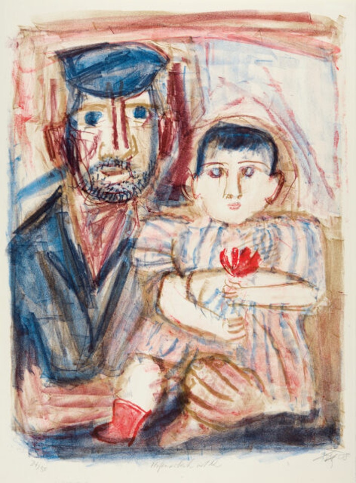 “Dockworker with child” by Otto Dix