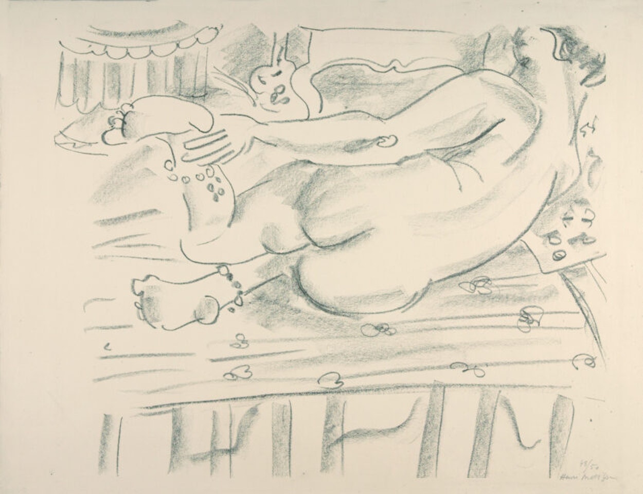 Now couché de dos. by Henri Matisse