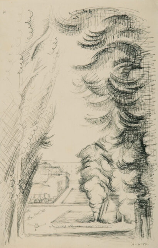 View of a castle park. by André Lhote