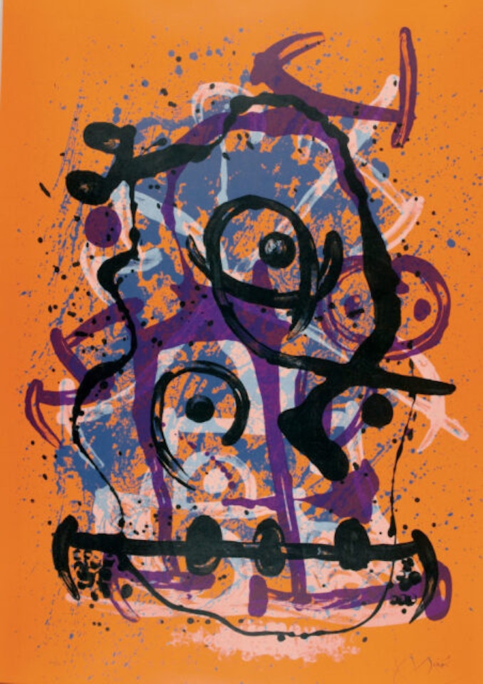 Chevauchée - orange. by Joan Miró