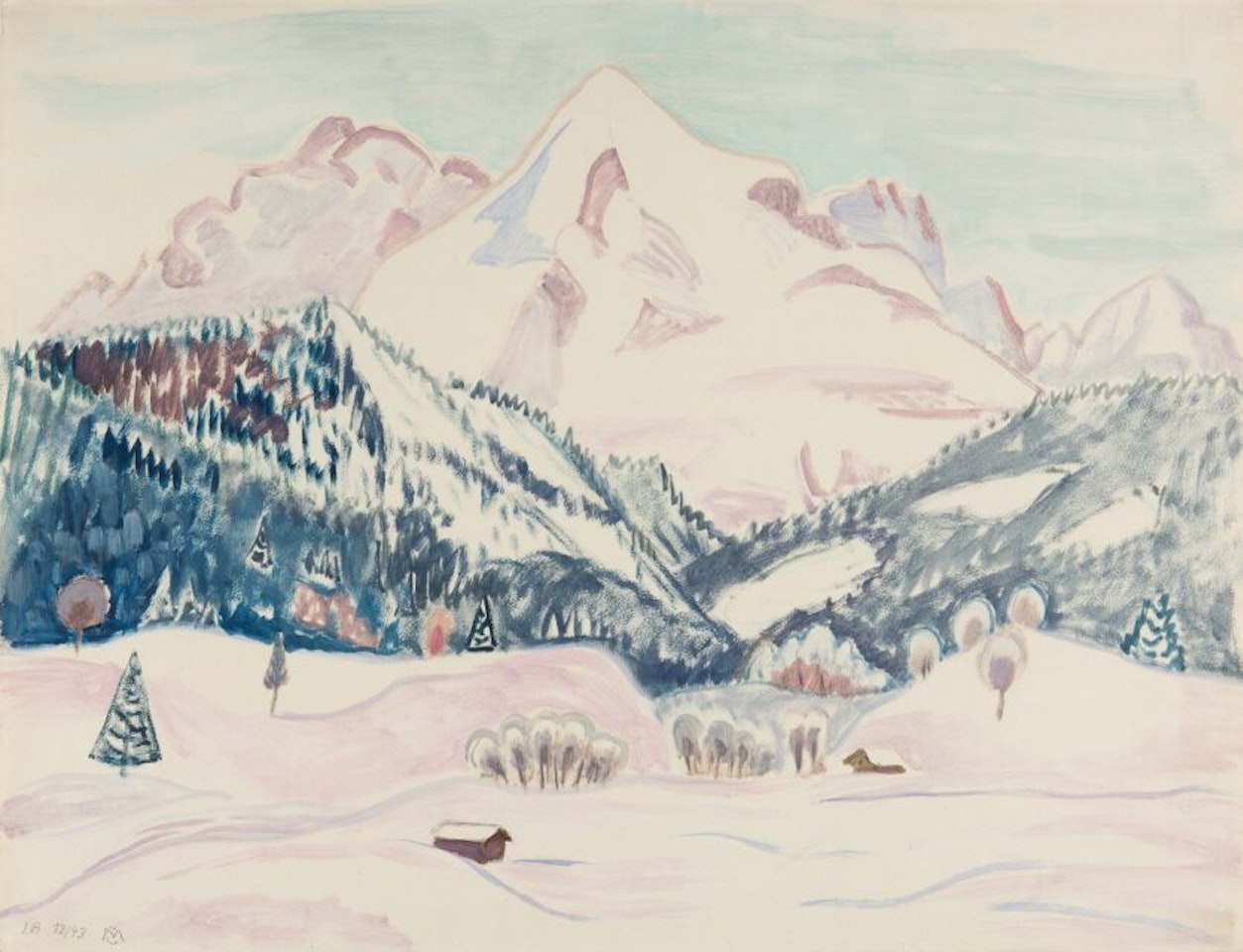 Landscape near the Elmau. by Gabriele Münter