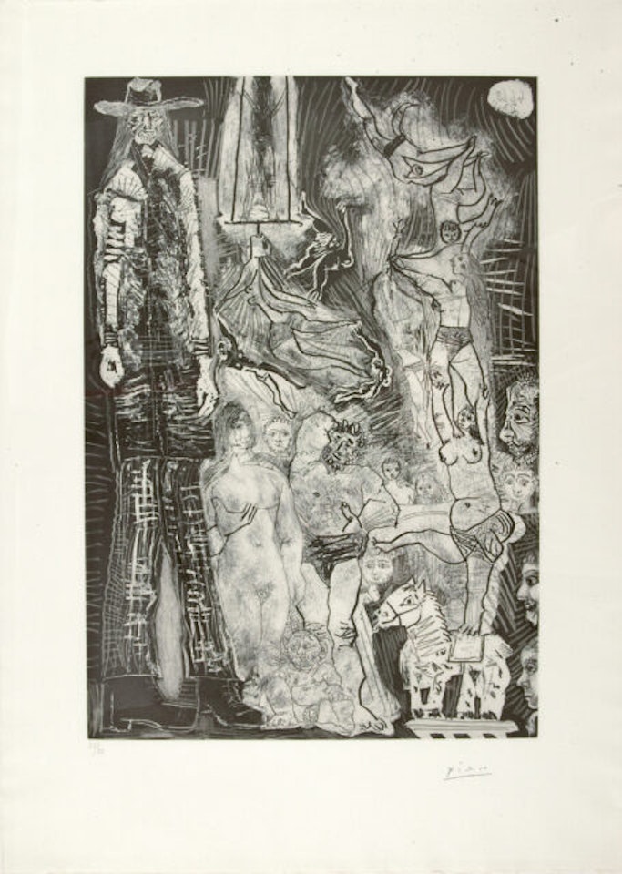 Souvenirs: Cirque, with El Gigante, and autoportrait en bébé-vieil by Pablo Picasso