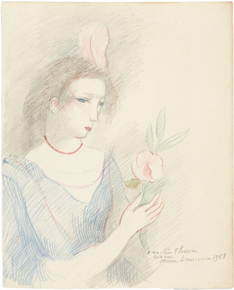 Florence a la rose. by Marie Laurencin