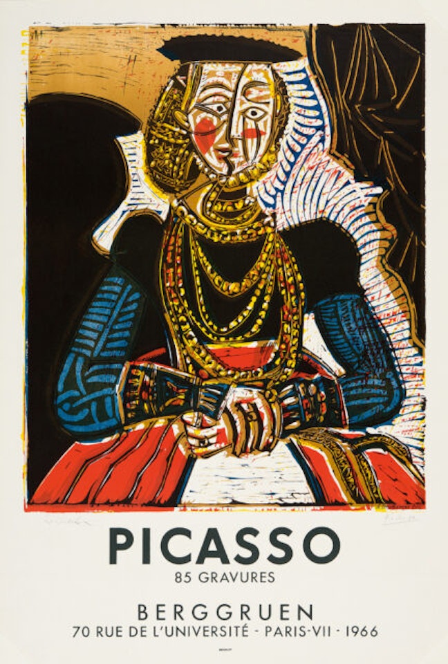 Exhibition poster: Picasso/85 gravures. by Pablo Picasso