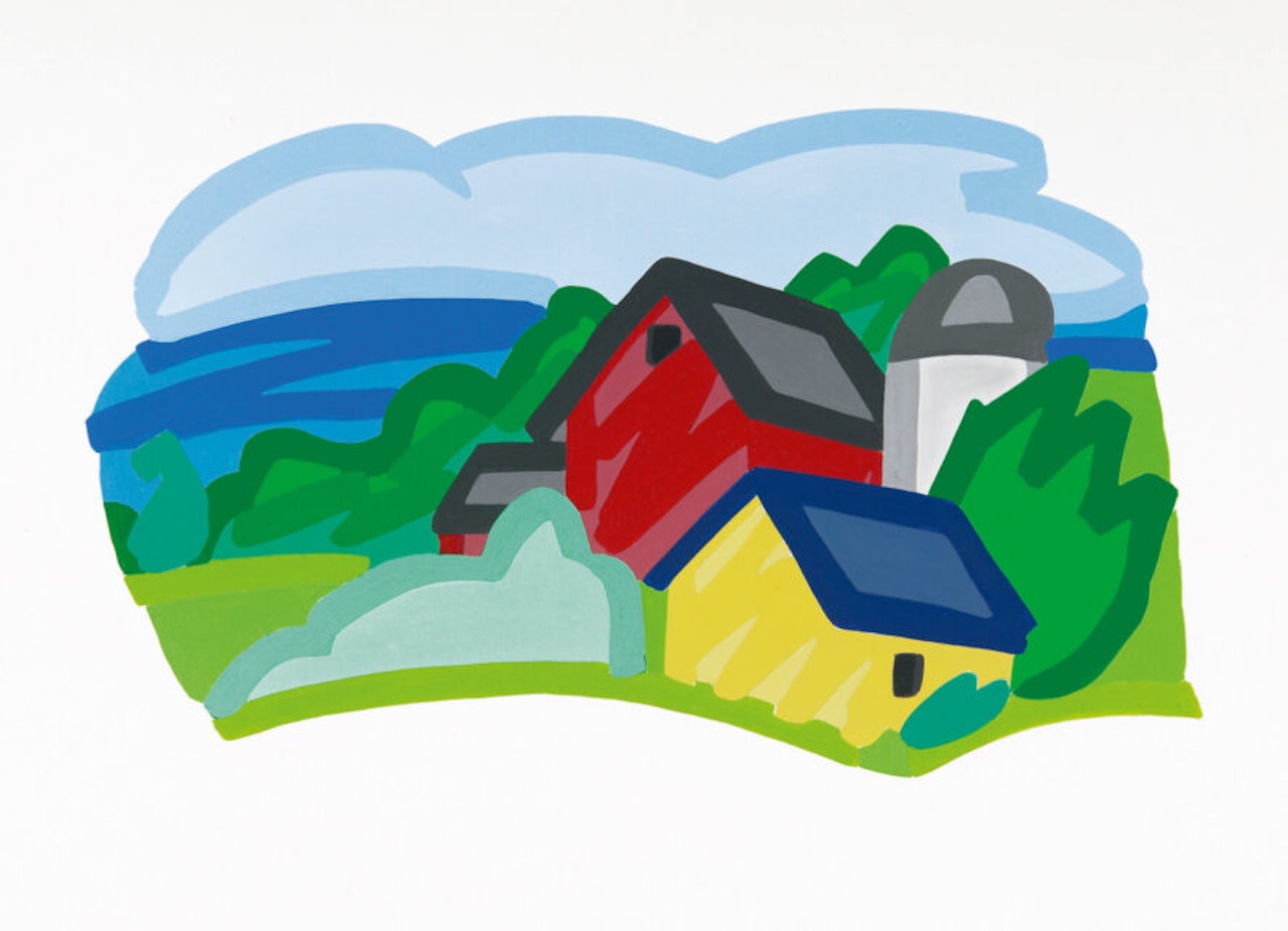 Study for House and Barn in the Distance by Tom Wesselmann