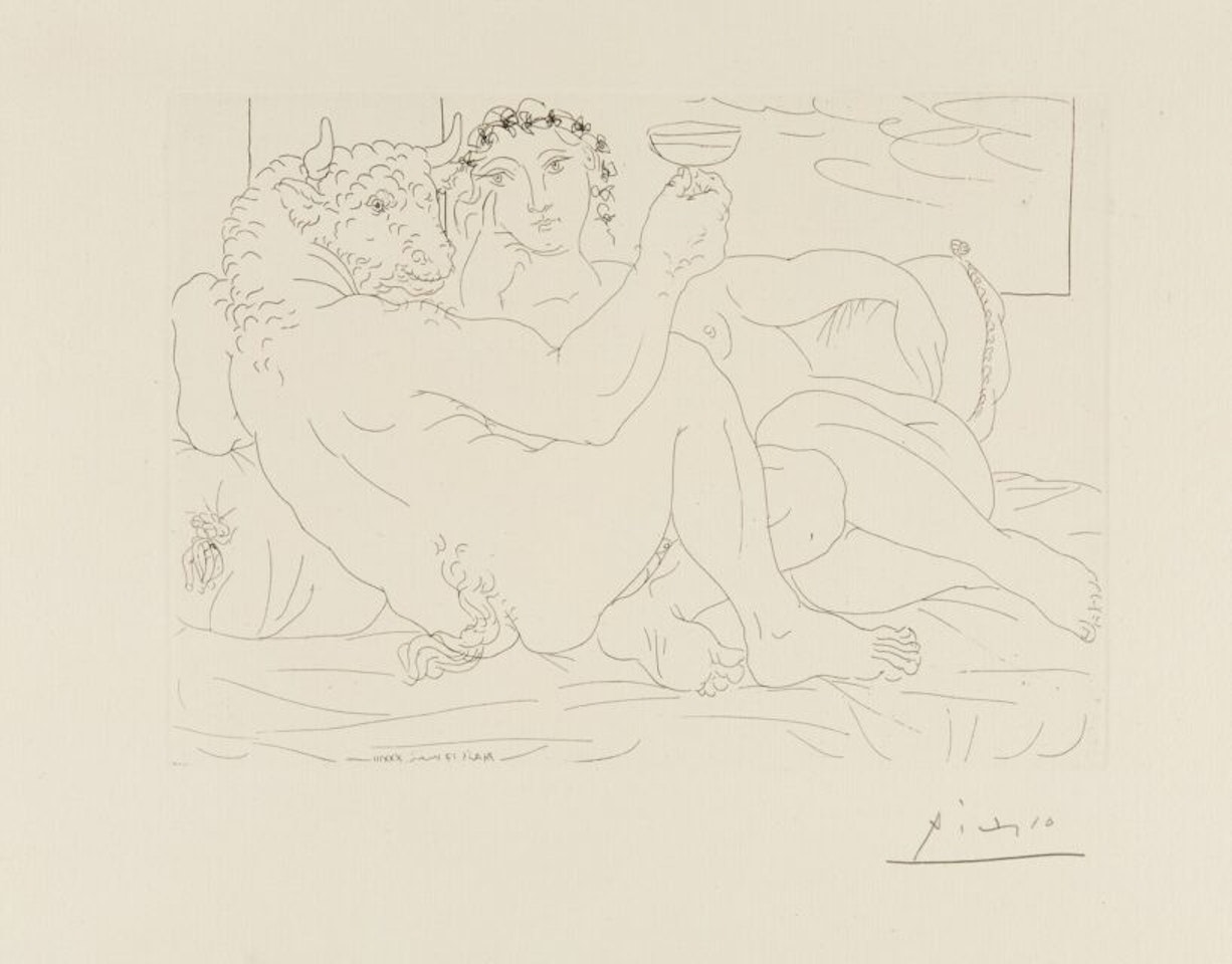 Le repos du minotaur by Pablo Picasso