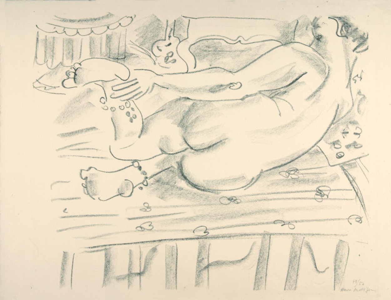 Now couché de dos. by Henri Matisse