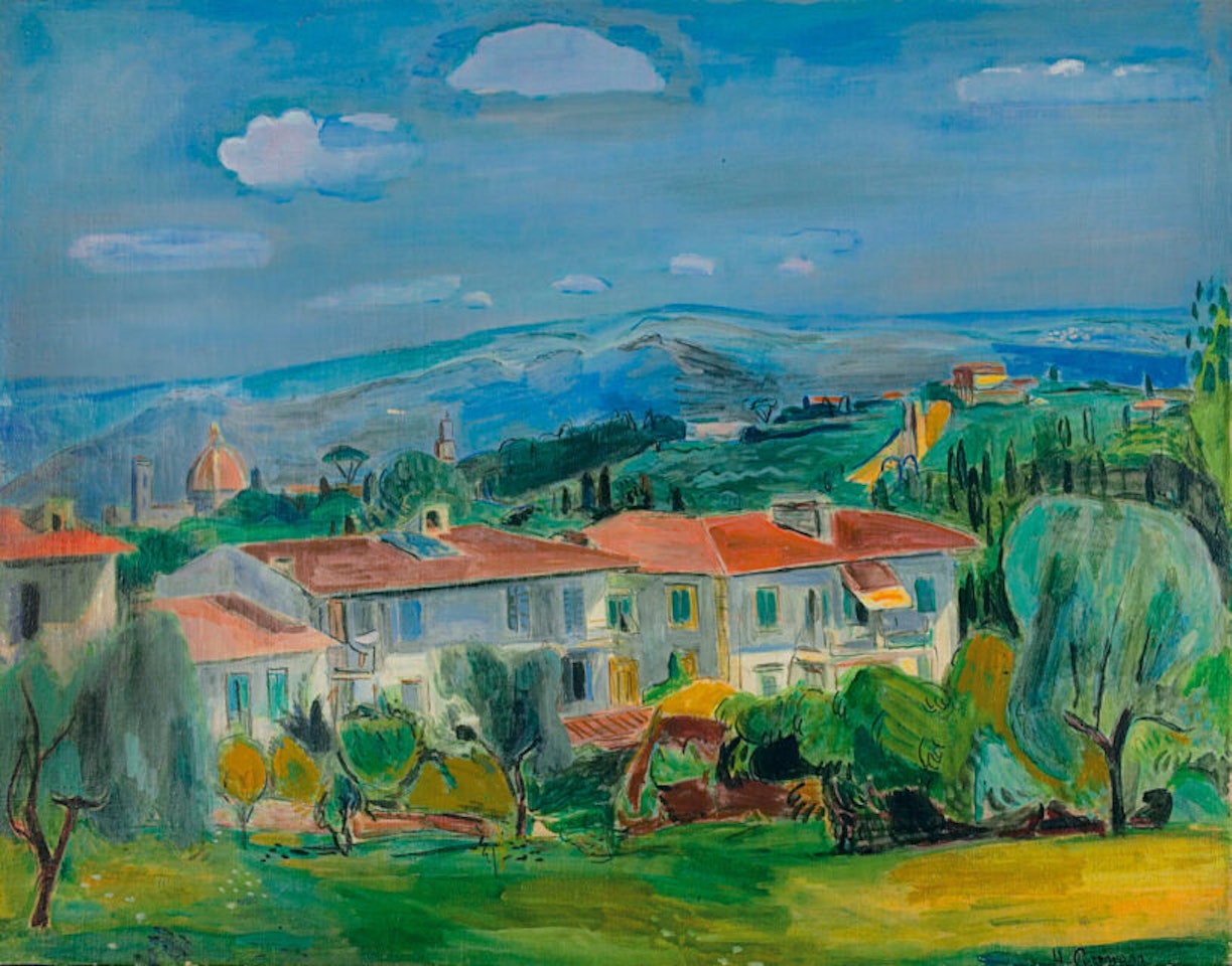 View over Florence. by Hans Purrmann