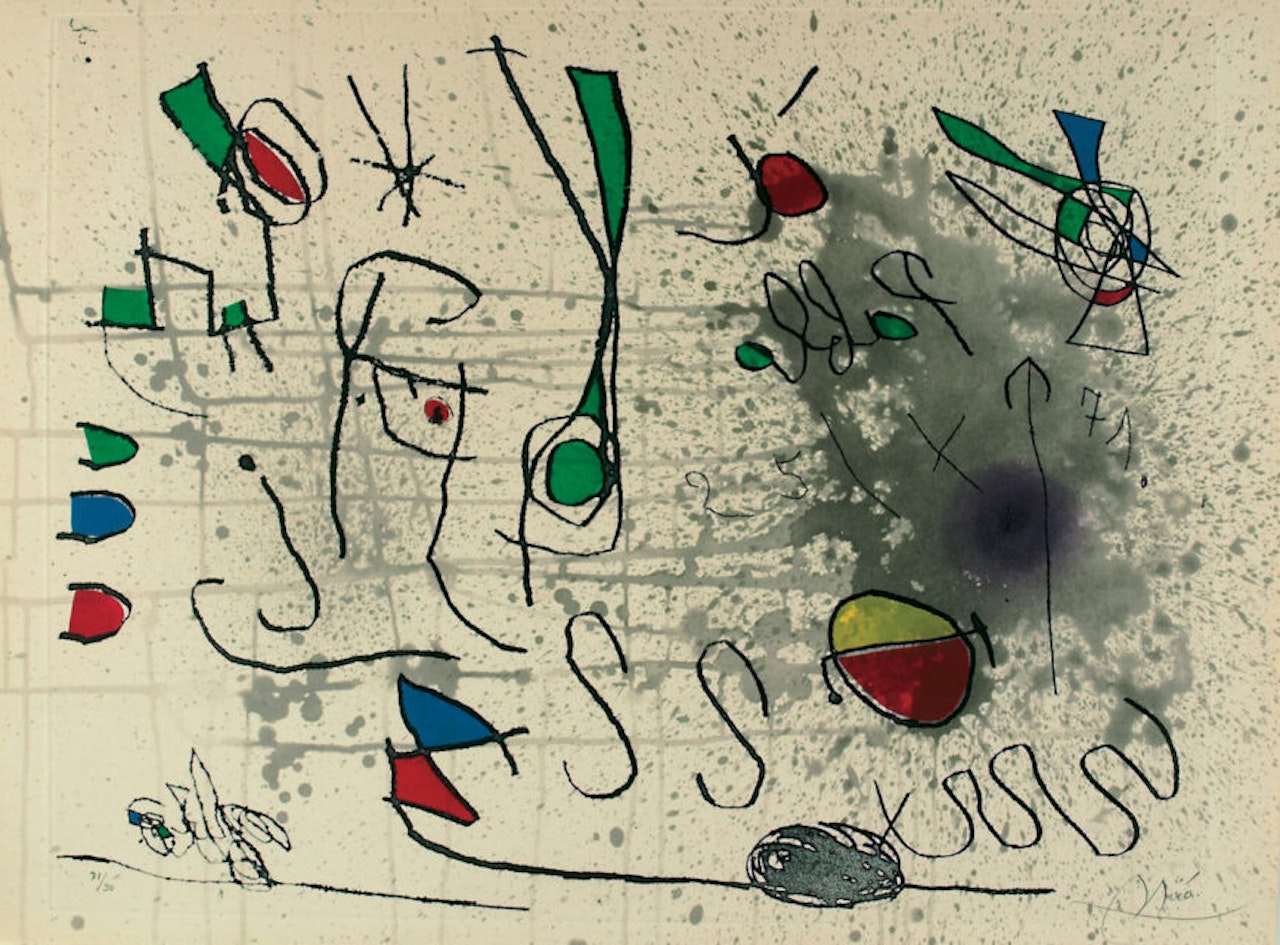 Homage to Picasso. by Joan Miró