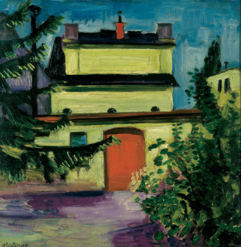 The yellow house. by Max Pechstein
