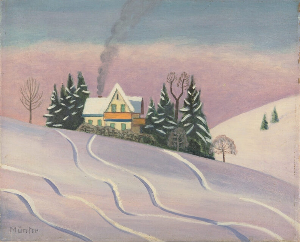“Winter landscape in Bavaria”. by Gabriele Münter